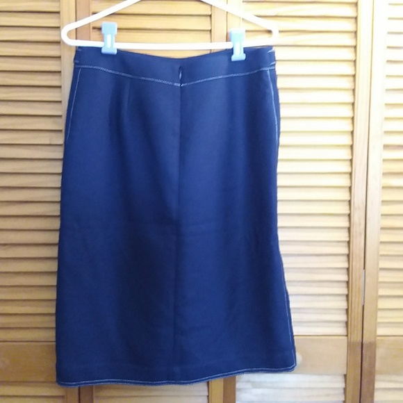 Ann Taylor Factory Women's Navy Blue Skirt  NWT. - Picture 2 of 8
